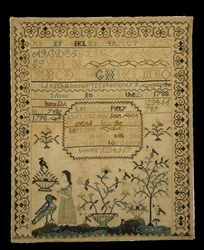 Sampler, 1798 (jedwab na płótnie)